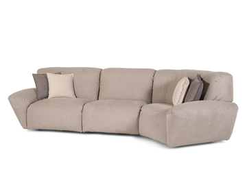 BELUGA - Sectional curved microfiber sofa by Mantellassi 1926 - view 2